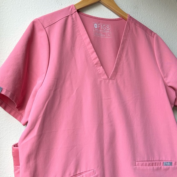 FIGS Neon Pink Casma Top and Zamora Jogger Scrubs XL/XXLT - Picture 4 of 16